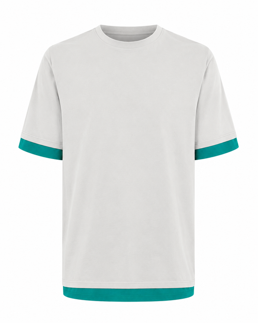 T-Shirt με Διχρωμίες Αντίθεσης